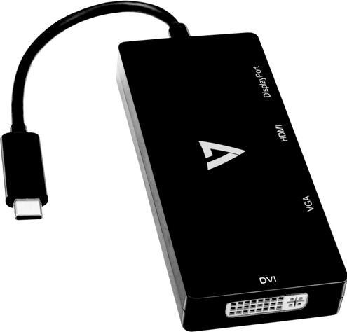 Produktbild V7 USB-C To Multi Video Adapter (DVI, HDMI, USB Typ-C, VGA)