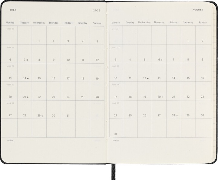 Produktbild Moleskine Schüleragenda Hard Cover Weekly Notebook (9 x 14 cm, Englisch)