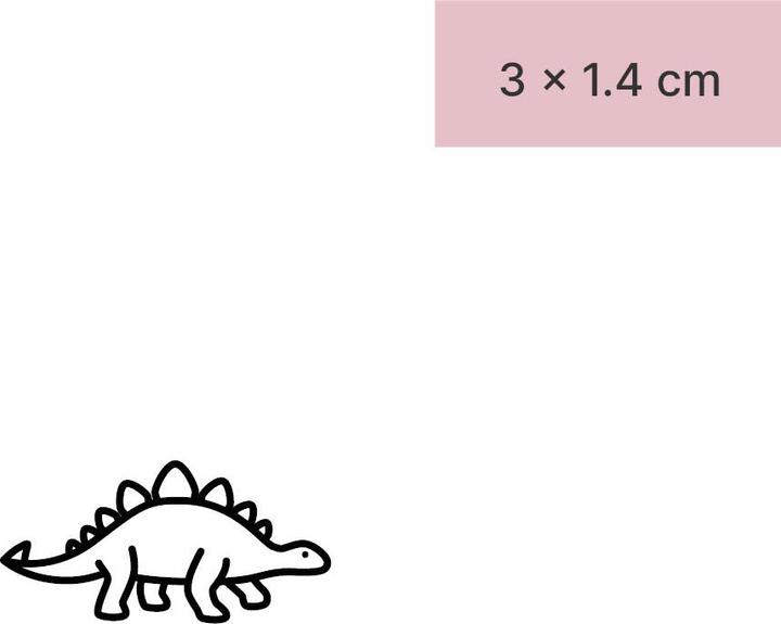 minink Temporäres Tattoo – Kleiner Stegosaurus
