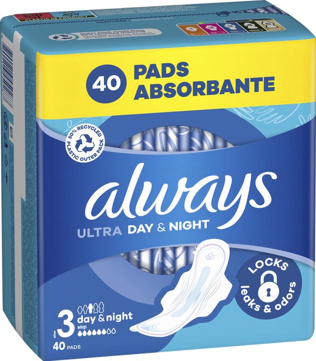 Produktbild Always Ultra Pads Day & Night Wing 40CT (40x)