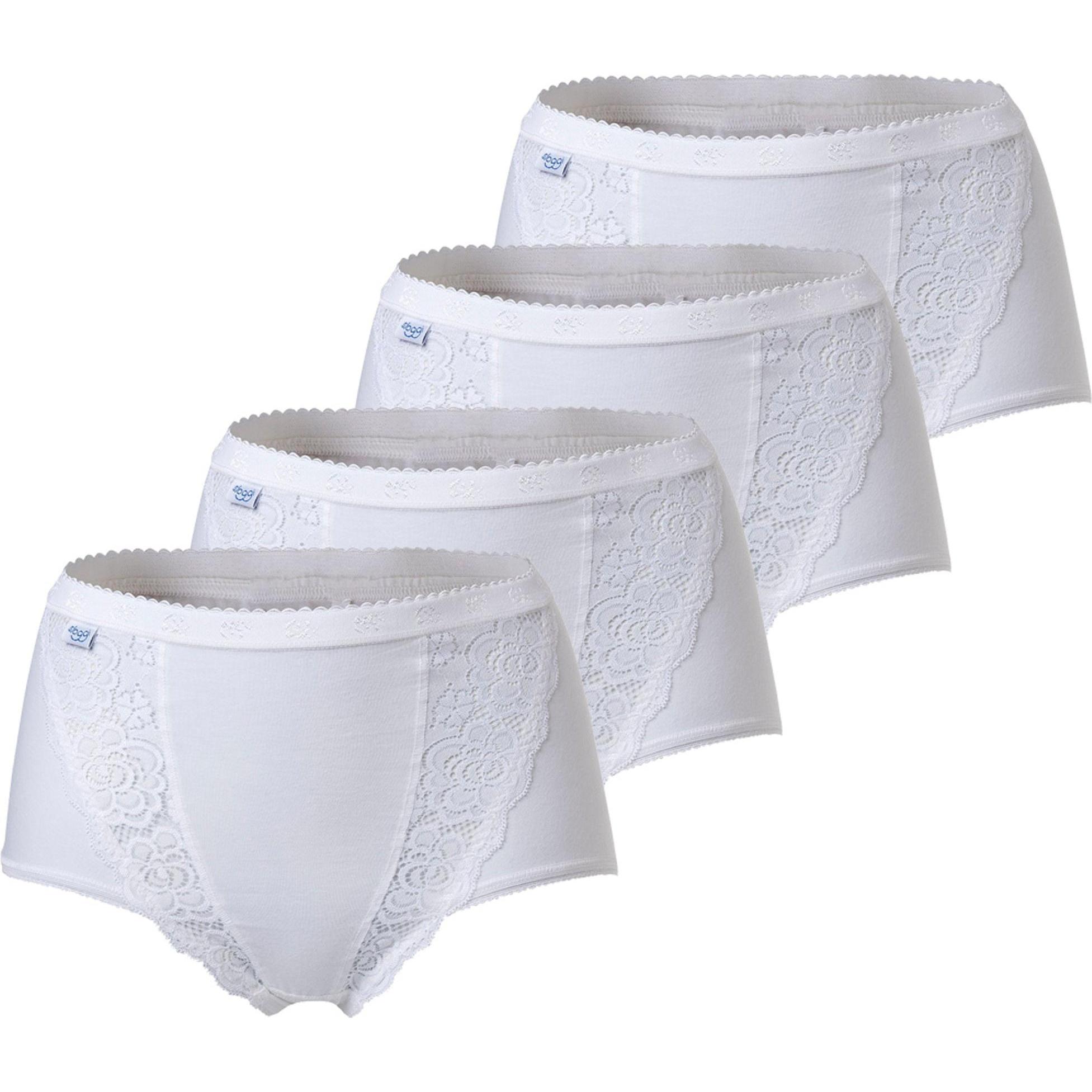 Sloggi, Damen, Unterhosen, Chic Maxi, Weiss, (38, 4er Pack)