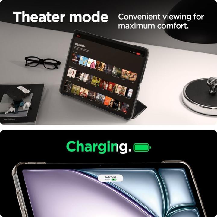 Actual product image Spigen Smart Fold Case for iPad Air 13" 2024 - Black (Apple iPad Air 13 2024)