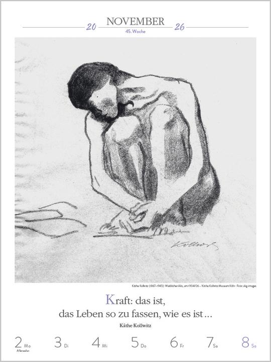 Produktbild Literaturkalender Kunst 2026 (32 x 24 cm)