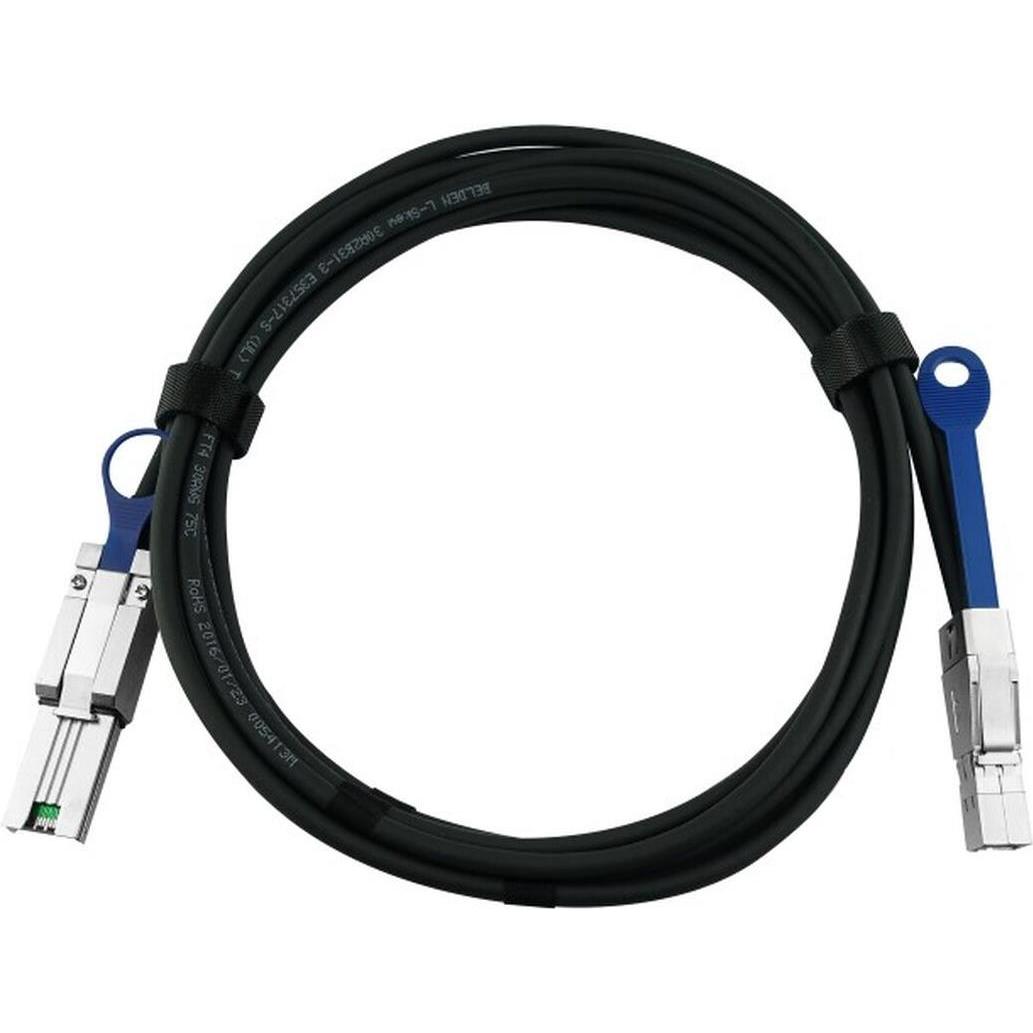 CBO Supermicro CBL-SAST-0547 kompatibles BlueLAN MiniSAS Kabel 0.5 Meter BL464801GN0.5M30, Transceiver, Schwarz, Silber
