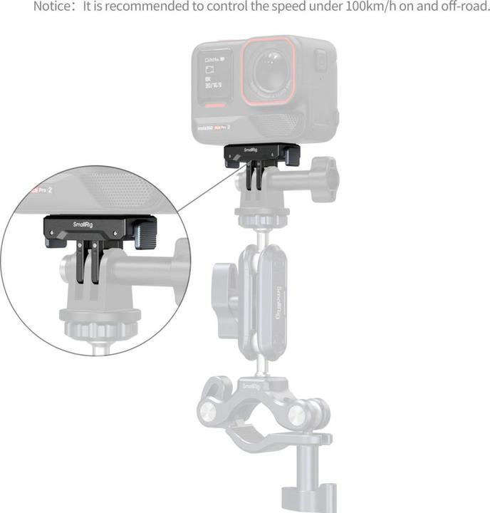 Actual product image SmallRig 5814 Quick Release Mount Adapter for Insta360 X5 / X4 Air / Ace Pro 2 / Ace Pro / Ace