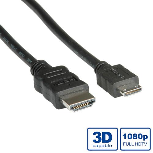 Produktbild Roline mini HDMI (Typ C) — HDMI (Typ A) (2 m)