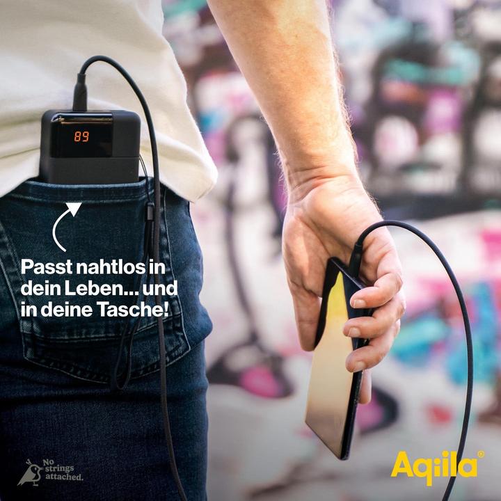 Immagine prodotto Aqiila Powerbird B10B - Powerbank 10000 mAh, 20W - Nero (10000 mAh, 20 W, 37 Wh)