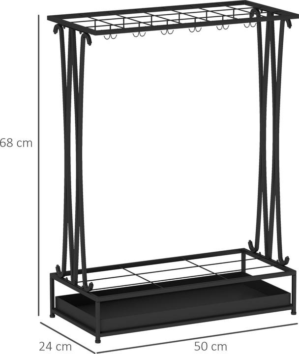 Homcom Schirmhalter Stahl Schwarz