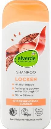 dm alverde Shampoo Locken Bio-Leinsamen, Bio-Traube (200 ml, Flüssiges Shampoo)