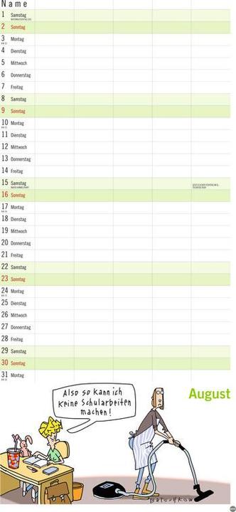 Produktbild Heye Familienplaner (21 x 45 cm)