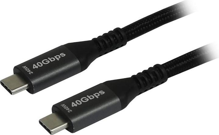 Produktbild Synergy 21 Kabel USB, C(St) => C(St), 1.5m, USB4.0, schwarz(Textil), 40G/5A, 240W, Gen 3x2, E-Marker Chip, Syne (1.50 m, USB 2.0, USB 3.2, USB 4.0, 240 W)