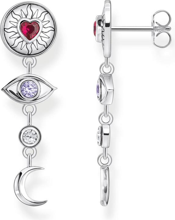 Produktbild Thomas Sabo Ohrring kosmische Talismane mit bunten Steinen Silber geschwärzt (Silber)