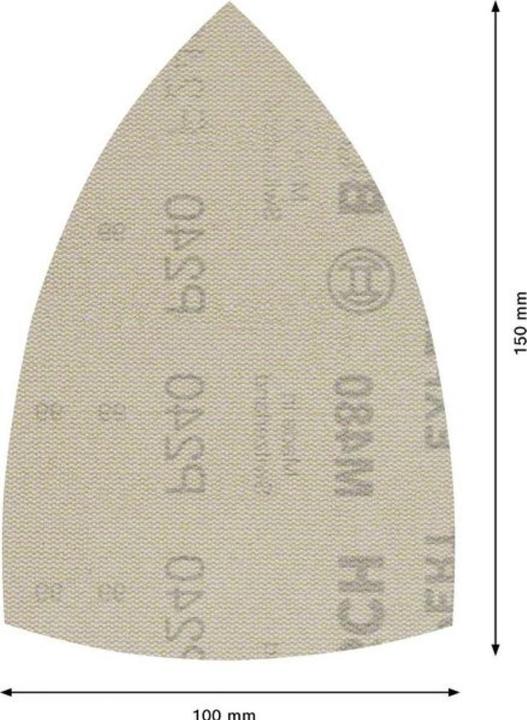 Image du produit Bosch Professional Zubehör EXPERT M480 Filet de ponçage pour ponceuse Multi 100 x 150 mm, G 240, 10 pcs. (P240)