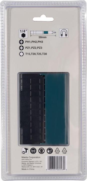 Produktbild Makita Impact Black Bit-Set (PH1, T15, T25, PZ1, PH3, T20, PZ3, PH2, PZ2)