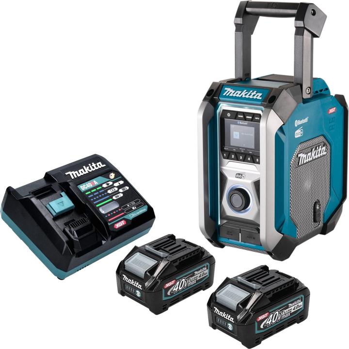 Actual product image Makita MR 007 GM201 Akku Baustellenradio 12 - 40 V max. Bluetooth DAB+ USB + 2x Akku 4,0 Ah + (DAB+, FM, Bluetooth)