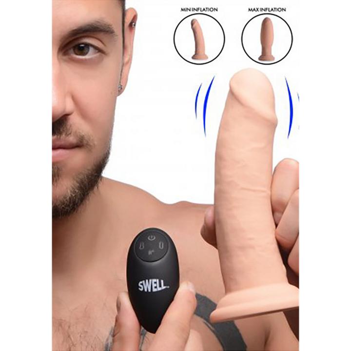 Actual product image Swell 7X Inflatable & Vibrating 7 Silicone Dildo