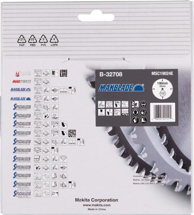 Produktbild Makita MAKBLADE Sägeb. 190x20x24Z