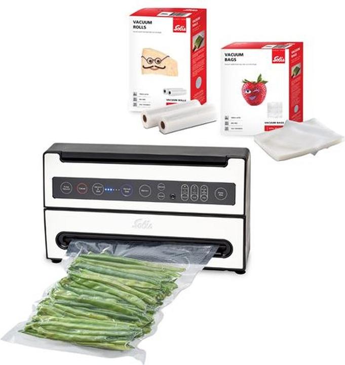 Produktbild Solis VertiVac Plus 5703 Vacumeermachine + 2 Vacumrollen + 50 Vacumzakken - Zilver