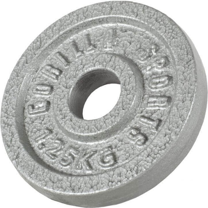 Actual product image Gorilla Sports Weight plate cast silver 0,5-30 KG (1 x 1.25 kg)