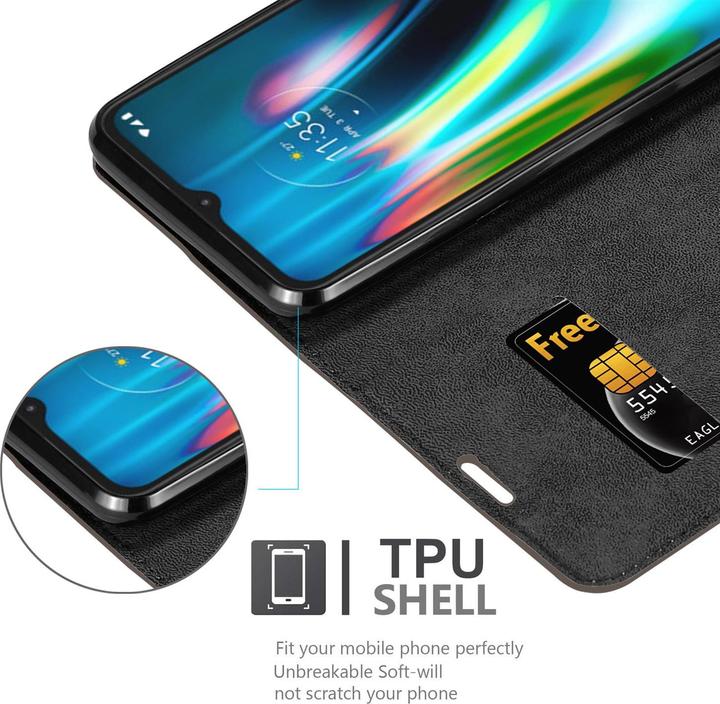 Actual product image Cadorabo Book Invisible Magnet Cover (Motorola Moto G9 Play)