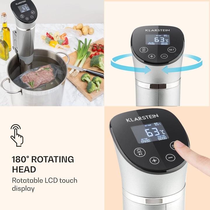 Produktbild Klarstein Quickstick Sous Vide Garer Flex Silberfarben