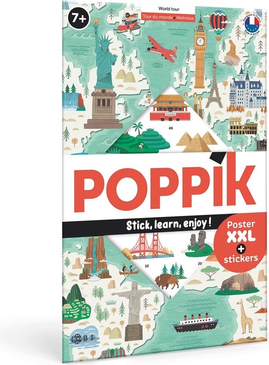 Actual product image Poppik Sticker Learning Poster World Tour