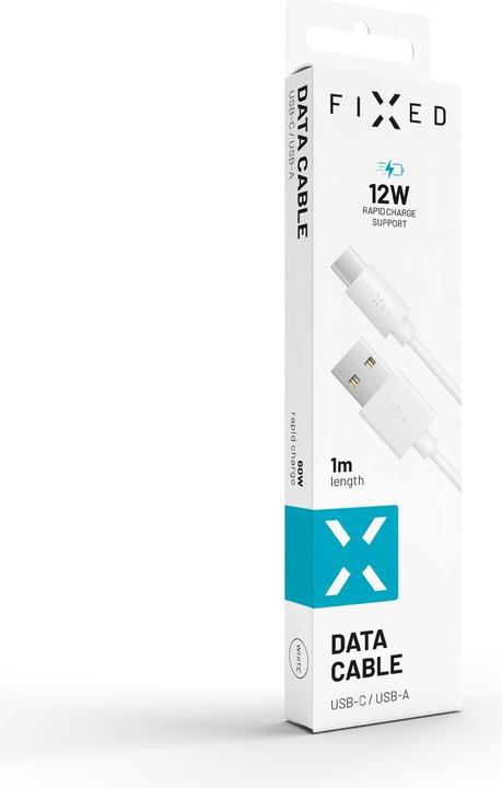 Produktbild Fixed USB-Kabel USB-A - USB-C 1 m Weiss (FIXD-UC-WH) (1 m, USB 2.0, 20 W)