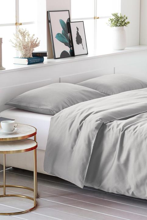 Image du produit Living Home Satin uni (Set de linge de lit, 200 x 210 cm, 65 x 65 cm)