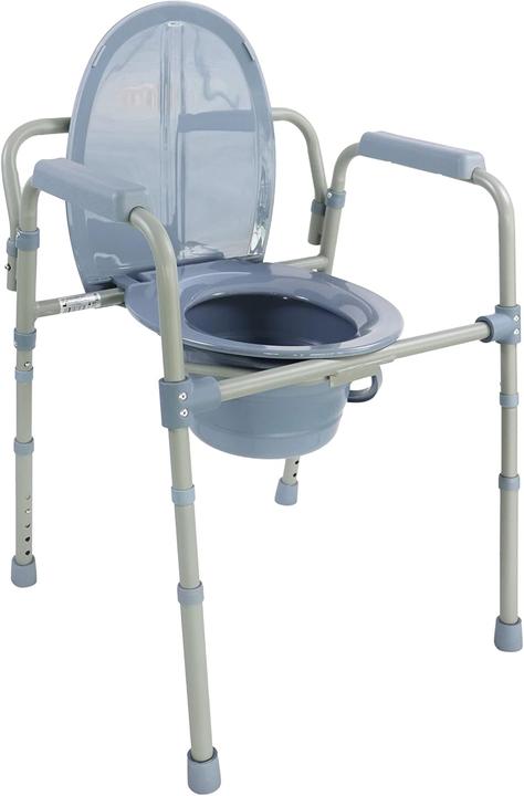 Pepe Mobility Höhenverstellbarer Toilettenstuhl für Senioren mit Eimer (Toilette)