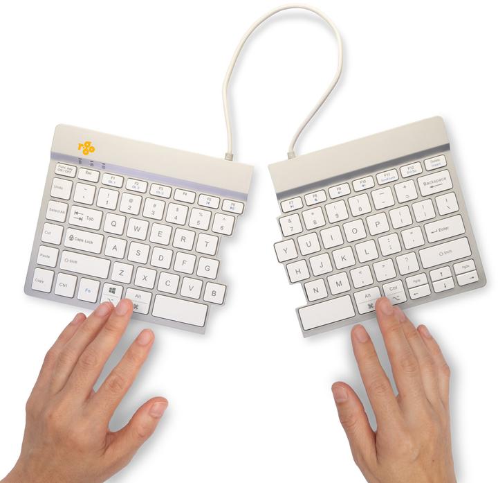 Image du produit R-Go Tools Clavier R-Go Split Break layout US Bluetooth blanc (US, Sans fil)