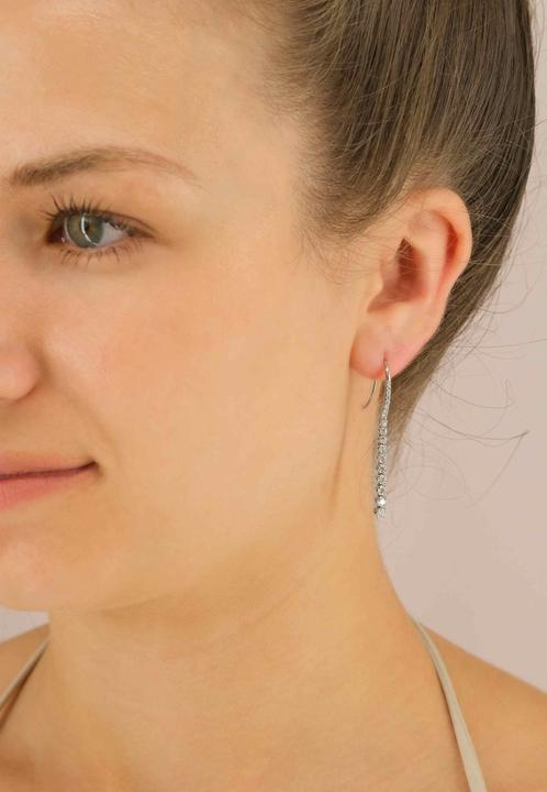 Image du produit Muau Boucles d'oreilles en diamant (Or blanc 750)