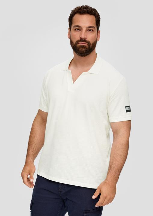 Produktbild S.Oliver Polo-Shirt Poloshirt aus Baumwollstretch mit Applikation (XXL)