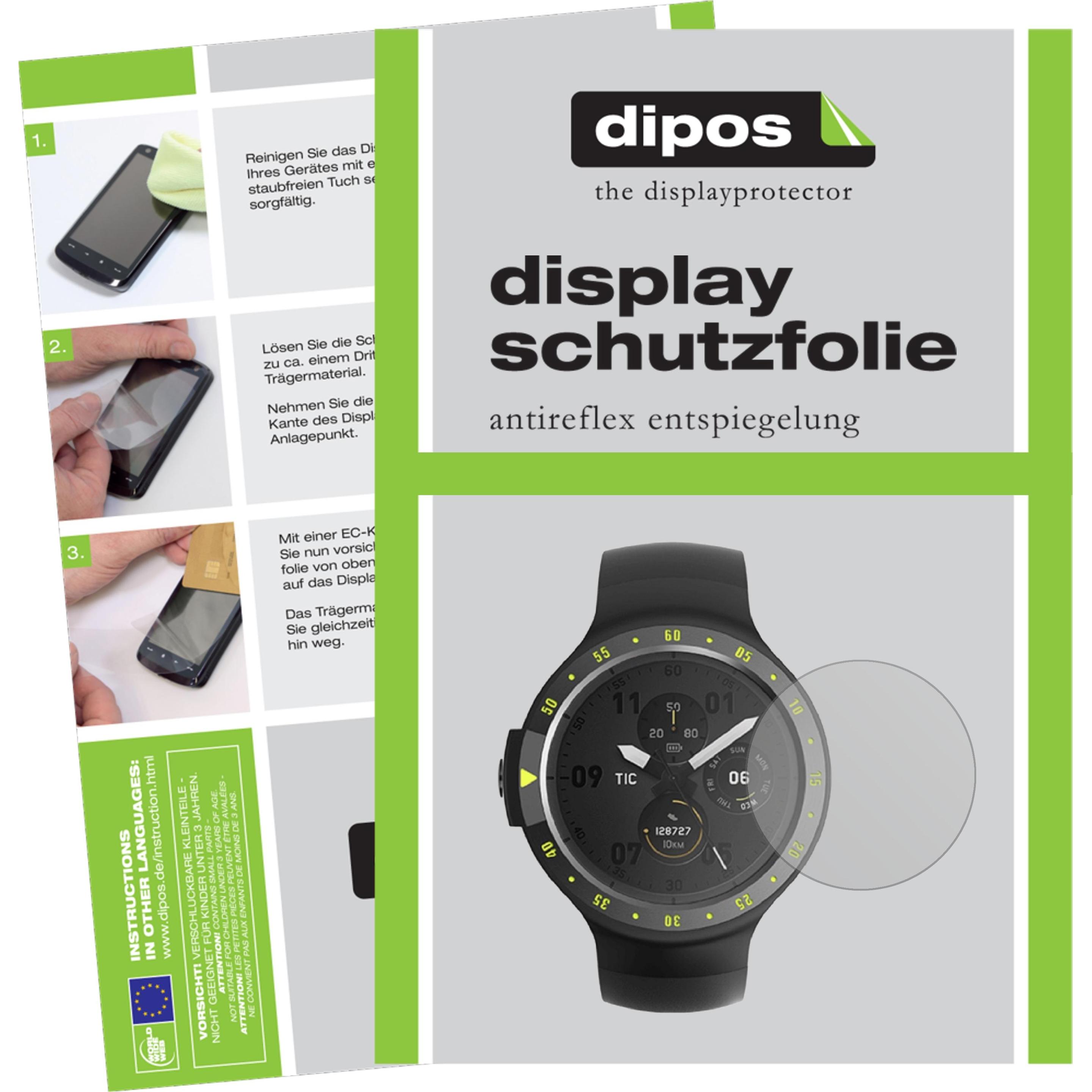 Dipos Displayschutzfolie Antireflex, Smartwatch Schutzfolie, Transparent