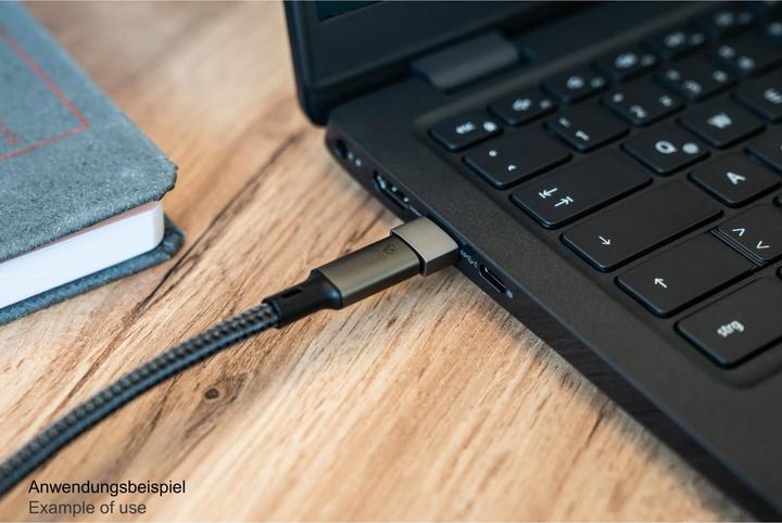 Actual product image Good Connections Adapter USB 2.0 plug A to USB-C socket aluminium housing grey (USB-C)