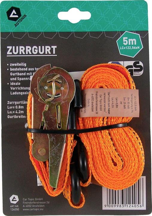 PROPLUS 320205 Spanngurt Mit Ratsche + Haken 5 Meter 4er Set 500 - Foto 8