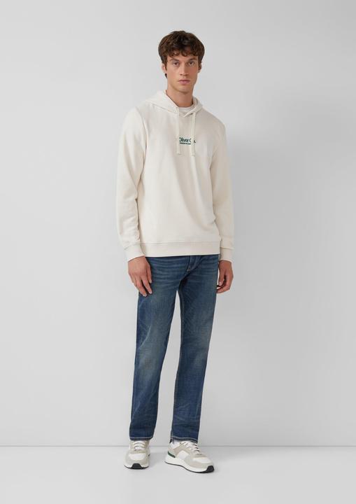 Produktbild s.Oliver Sweatshirt Kapuzenpullover aus Baumwollmix mit Label-Print (M)