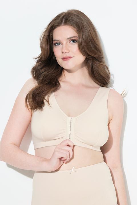 Actual product image Ulla Popken Front-fastened cotton bustier (Single pack, 90 D)