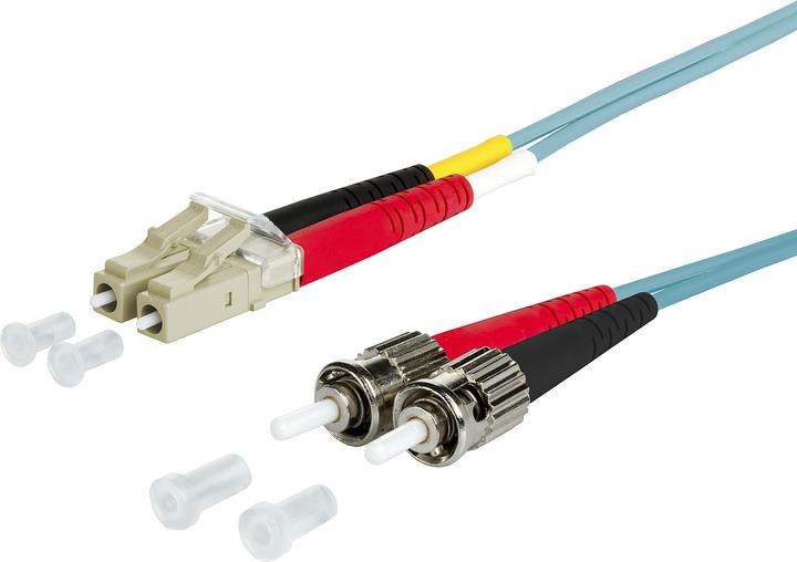 Produktbild Metz Connect 151J1JOAO30E OpDAT Patchkabel OM3 LC-D/2xST MM 3m aqua I-V(ZN)H 50/125 (CAT6, 3 m)