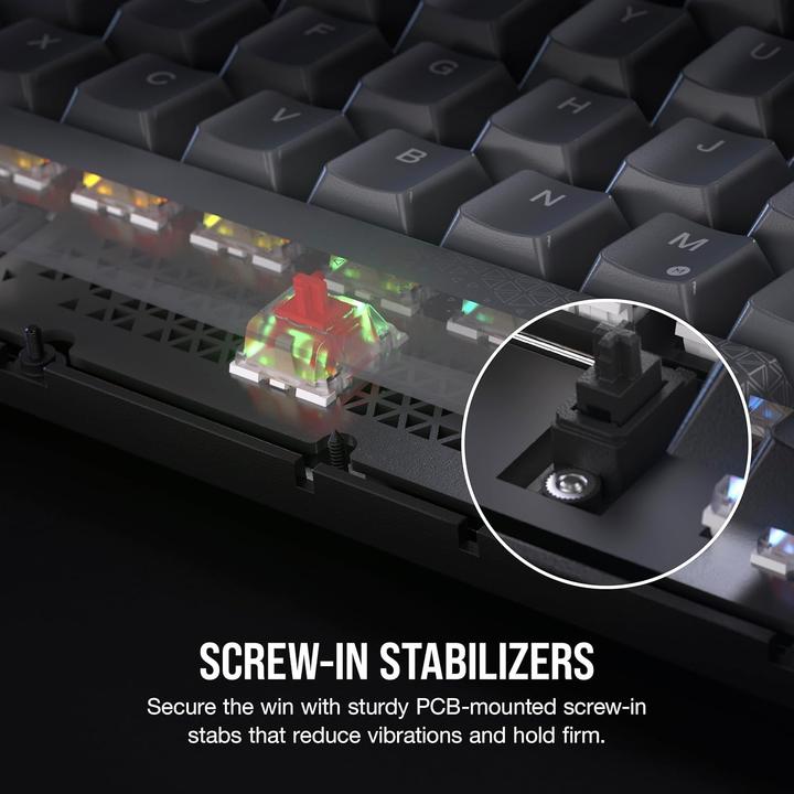 Actual product image Corsair Klaviatūra K65 Plus Belaidė mechaninė KB (Eng. Int., Wireless)