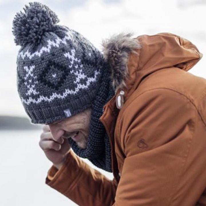 Produktbild Heat Holders Beanie Mütze mit Bommel, Winter Warm Fleece Gefütterte Mütze