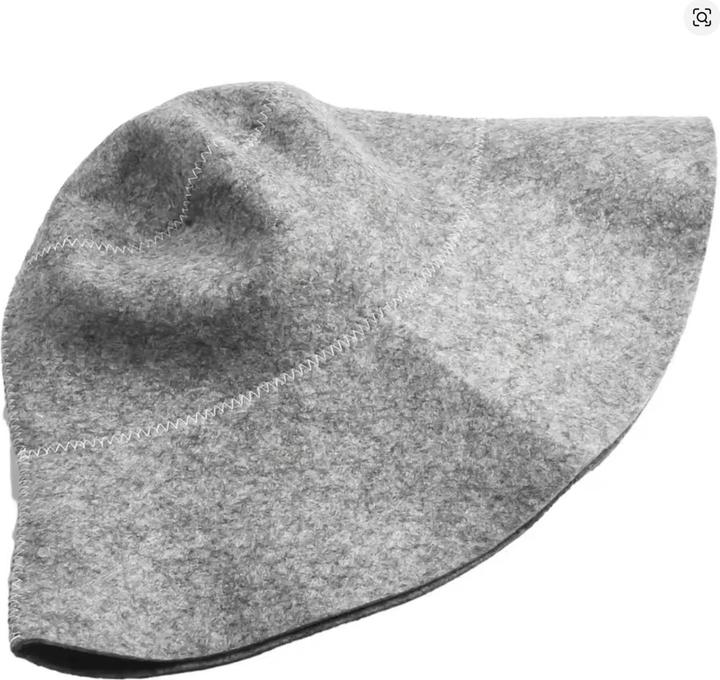 Image du produit Nikko Saunahut aus Wollfilz, Filzbadehut Saunamütze grau