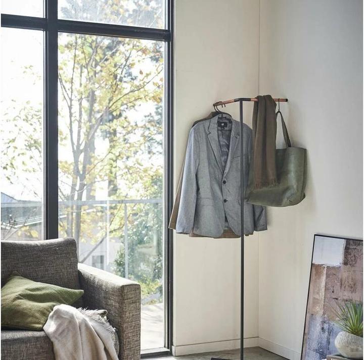 Actual product image Yamazaki Leaning corner coat rack TOWER