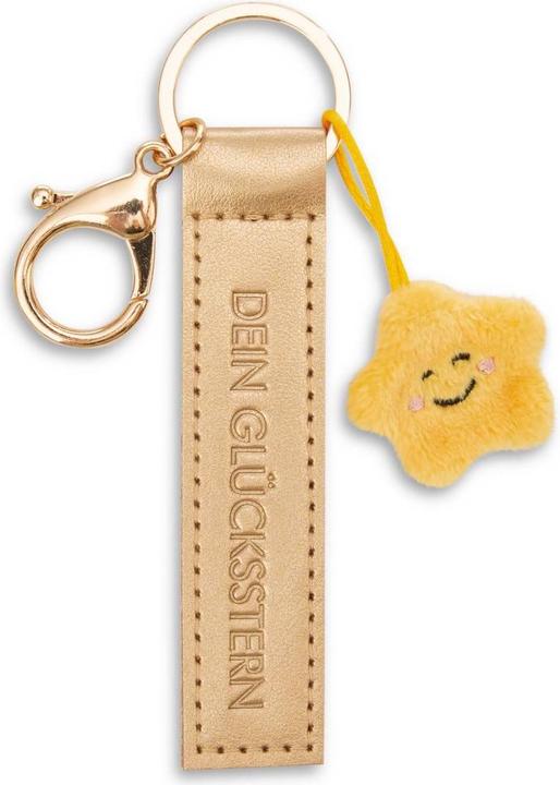 Actual product image Magni NICI Schlüsselanhänger Dein Glücksstern Kunstlederband mit Stern gold 10cm
