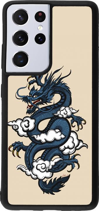 Immagine prodotto PhoneLook Cover Silicone Nero Blu Drago Tattoo (Samsung Galaxy S21 Ultra 5G)