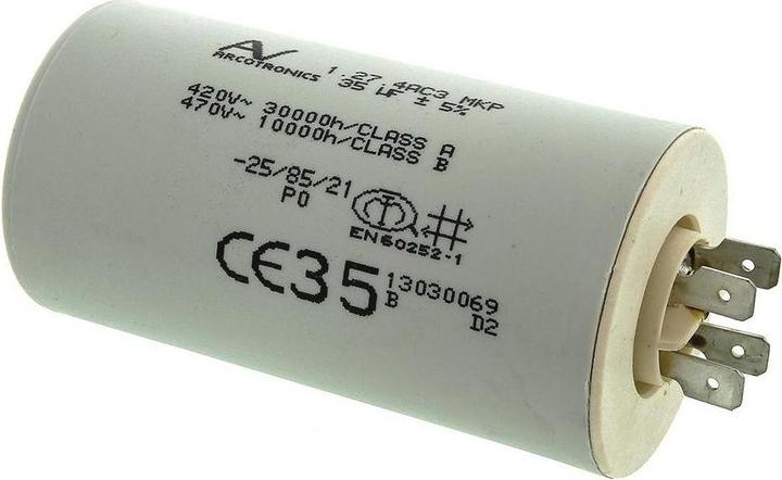 Kemet C27 Film Capacitor, ±5 %, 35 F, Chassis, 35 F