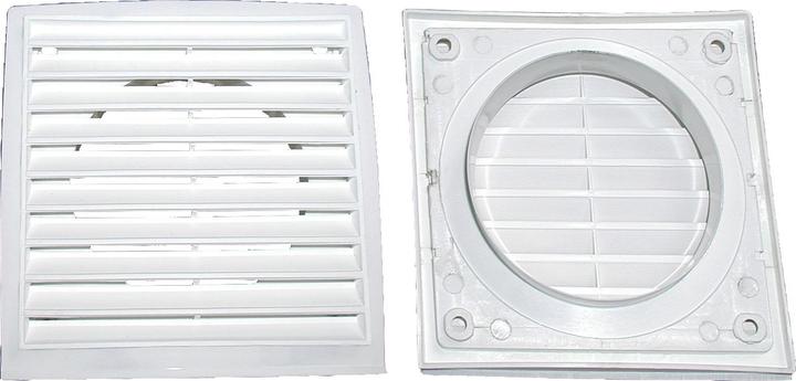 AirTec External grille with round connection 100mm, white