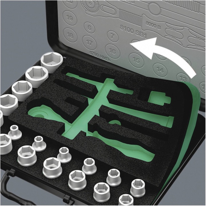 Productafbeelding Wera Dopsleutelset (15 mm, 7 mm, 6 mm, 8 mm, 4 mm, 5 mm, 23 mm, 18 mm, 22 mm, 13 mm, 12 mm, 10 mm, 14 mm, 16 mm, 24 mm, 21 mm, 19 mm, 20 mm, 11 mm, 9 mm, 17 mm)