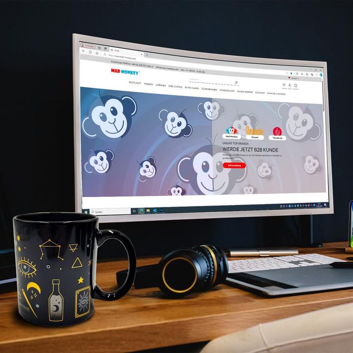 Actual product image Mad Monkey Fortune cup with colour change due to heat (300 ml, 1x)