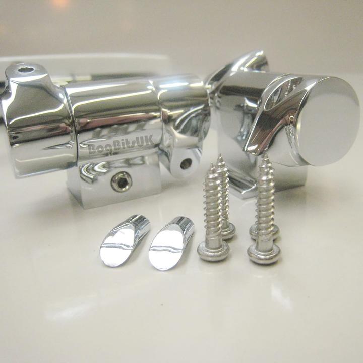Produktbild ROCA Senso und Giralda Chrome Soft Close Toilettensitz Scharnier Set mit Endkappenbefestigung und