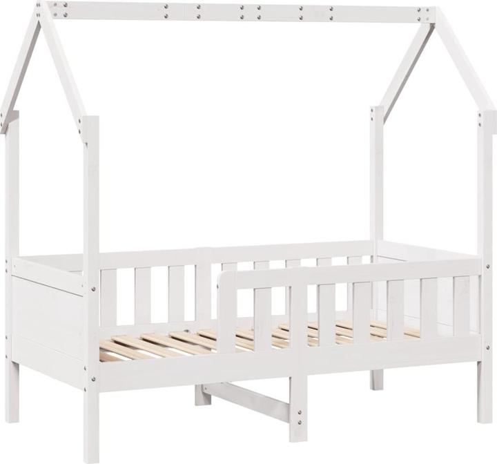 Produktbild vidaXL Kinderbett Hausbett Holzbett mit Schubladen 80x160cm Massivholz Kiefer (80 x 160 cm)